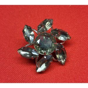 Avon Rhinestone Flower Brooch